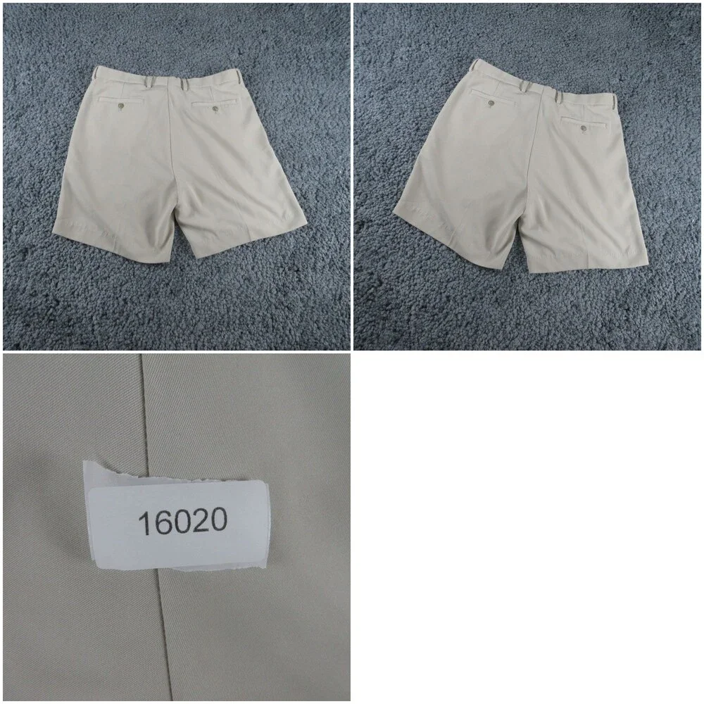 Alan Flusser Golf Shorts ' Mens 38 Beige Chino 36x8*